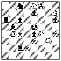 1.Tg4! (2.Rd3+ Ke6 3.Rc5+ Ke5 4.Txe4# ) 1.- Txc4 2.Ld6+ exd6/Rd6 3.Tg6 Kf5 4.Tg5#  1.- Lxc4 2.d4+  exd3 ep 3.Lc5 ~4.Ld4#  1.- Rd6  2.Tg7 Rf7 3.Txf7 e6 4.Ld6#