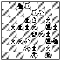 1.Tf8! 1.- uhk./Lf2+/Txg2/d4/Tf5/Txg6 2.Rxg5+/Rxf2+/Lxd5+/Rxd6+/Rxc5+/Lf5+