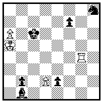1.a7 Kb7 2.a8D+ Kxa8 3.Kb6 Lh7 4.Kc7 Lc2 5.Tg3 b1R 6.Tg5 f5 7.Kb6 Lb3 8.Txf5 Rf7 9.Kc7 ~ 10.Ta5#