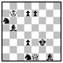 1.d2 Dh4 2.Ke3 Kb6 3.Kd3+ Kxb5 4.Le3 Dc4#, 1.Lc6+ Kxa6 2.Le4 Da5 3.Ke3 Kb6 4.Kd4 Dc5# 