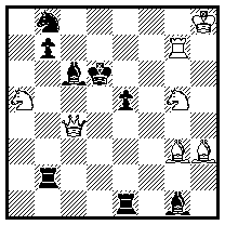 1.Lh4! 1.- ~ 2.Rf7+, 1.- Td1(f1) 2.Re4+, 1.- Tf2 2.Db4+, 1.- Td2 2.Rxb7+, 1.- Le8 2.Re4+, 1.- Ra6(d7) 2.T(x)d7+